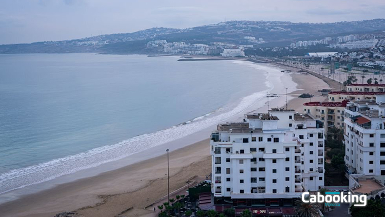 vue ocean et plage from Tanger morocco 